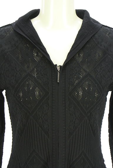 クリックで大画像表示 HIROKO BIS(ヒロコビス)の古着「メッシュニットジップアップカーディガン(カーディガン・ボレロ)」大画像4へ