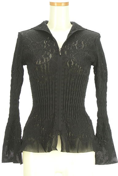 HIROKO BIS（ヒロコビス）の古着「+RICO HIROKO BIS メッシュニットジップアップカーディガン（カーディガン・ボレロ）」大画像１へ