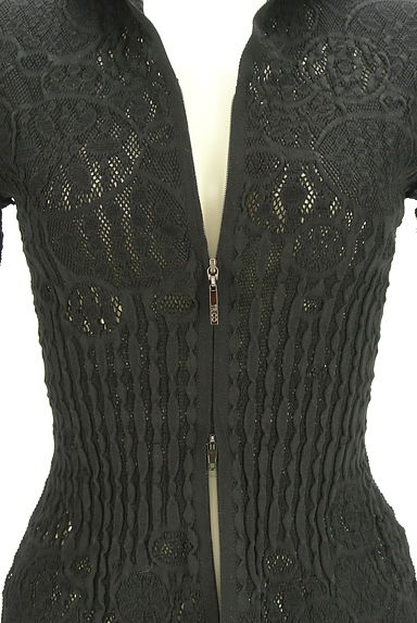 HIROKO BIS（ヒロコビス）の古着「+RICO HIROKO BIS メッシュニットジップアップカーディガン（カーディガン・ボレロ）」大画像４へ