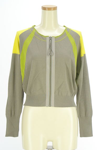 HIROKO BIS（ヒロコビス）の古着「ジップアップニットカーディガン（カーディガン・ボレロ）」大画像１へ