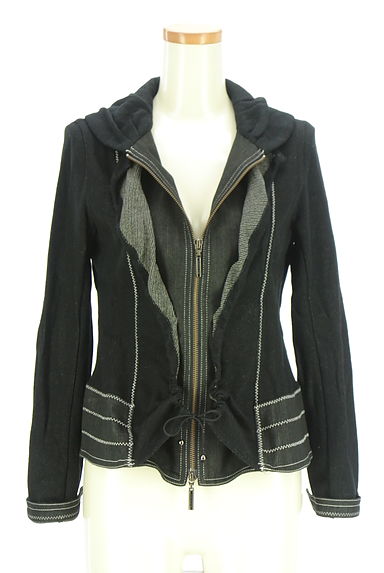 HIROKO BIS（ヒロコビス）の古着「デニム切替ダブルジップジャケット（ジャケット）」大画像４へ