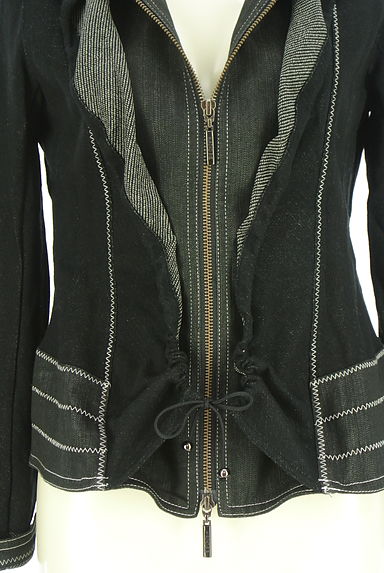 HIROKO BIS（ヒロコビス）の古着「デニム切替ダブルジップジャケット（ジャケット）」大画像５へ