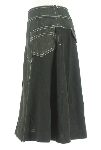 クリックで大画像表示 HIROKO BIS(ヒロコビス)の古着「デニム切替膝下フレアスカート(スカート)」大画像3へ