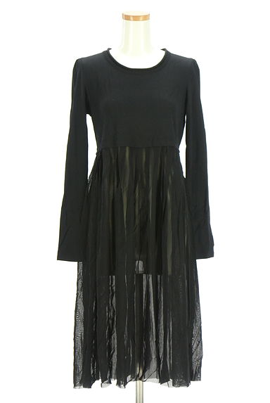 HIROKO KOSHINO（ヒロココシノ）の古着「チュールスカート切替ワンピース（ワンピース・チュニック）」大画像１へ