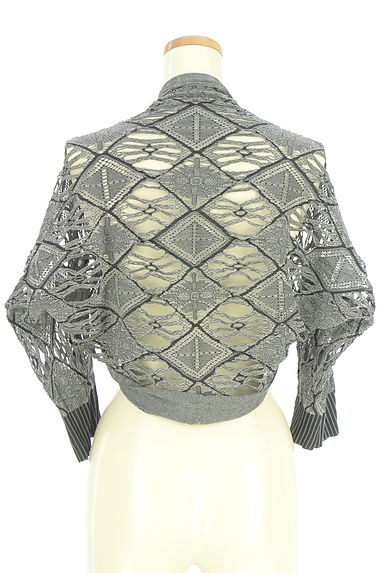 クリックで大画像表示 HIROKO BIS(ヒロコビス)の古着「eSSeNtieL HIROKO BIS 花柄透かし編みボレロ(カーディガン・ボレロ)」大画像2へ