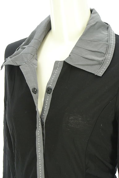 HIROKO BIS（ヒロコビス）の古着「別地切替シャツワンピース（ワンピース・チュニック）」大画像４へ