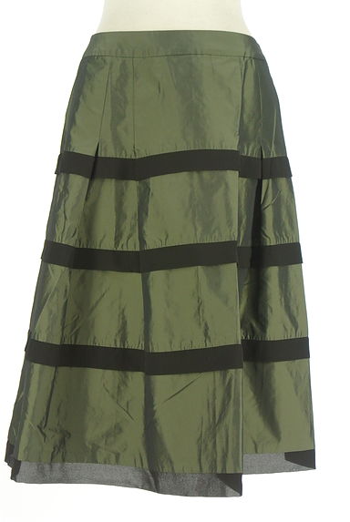 クリックで大画像表示 HIROKO BIS(ヒロコビス)の古着「シフォン地ボーダーミディ丈フレアスカート(スカート)」大画像1へ