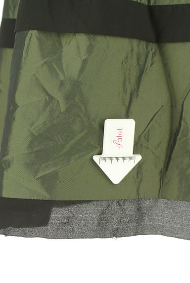 クリックで大画像表示 HIROKO BIS(ヒロコビス)の古着「シフォン地ボーダーミディ丈フレアスカート(スカート)」大画像5へ