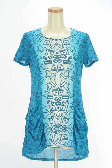 クリックで大画像表示 HIROKO BIS(ヒロコビス)の古着「半そで総柄カットソー(カットソー・プルオーバー)」大画像1へ