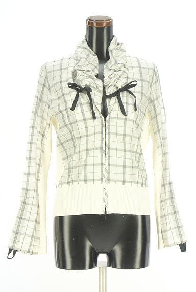 クリックで大画像表示 HIROKO BIS(ヒロコビス)の古着「eSSeNtieL HIROKO BIS ダブルジップニットパーカー(カーディガン・ボレロ)」大画像1へ