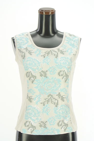 HIROKO BIS（ヒロコビス）の古着「刺繍タンクトップ（カットソー・プルオーバー）」大画像１へ