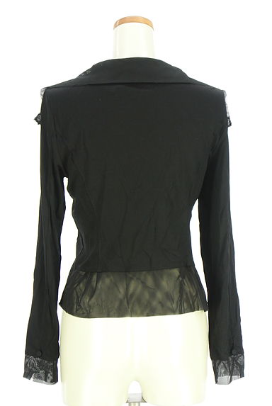 HIROKO BIS（ヒロコビス）の古着「チュール切替ビッグカラーカーディガン（カーディガン・ボレロ）」大画像２へ