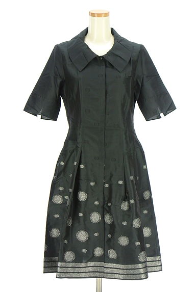 クリックで大画像表示 HIROKO BIS(ヒロコビス)の古着「ラメドットジャガードシャツワンピース(ワンピース・チュニック)」大画像1へ