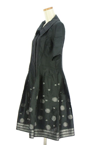 クリックで大画像表示 HIROKO BIS(ヒロコビス)の古着「ラメドットジャガードシャツワンピース(ワンピース・チュニック)」大画像3へ