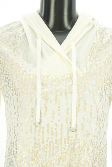 HIROKO BIS（ヒロコビス）の古着「スパンコールチュニックパーカー（スウェット・パーカー）」大画像４へ