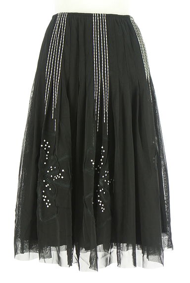 HIROKO BIS（ヒロコビス）の古着「スパンコール刺繍入りチュールスカート（スカート）」大画像１へ