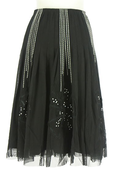 HIROKO BIS（ヒロコビス）の古着「スパンコール刺繍入りチュールスカート（スカート）」大画像２へ