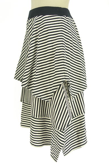 HIROKO BIS（ヒロコビス）の古着「ボーダー柄ティアードフリルスカート（スカート）」大画像３へ