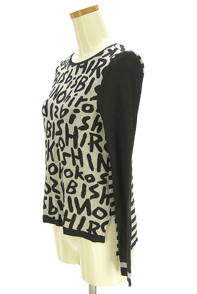 HIROKO BIS（ヒロコビス）の古着「eSSeNtieL HIROKO BIS ブランドロゴ総柄ニットトップス（ニット）」大画像３へ