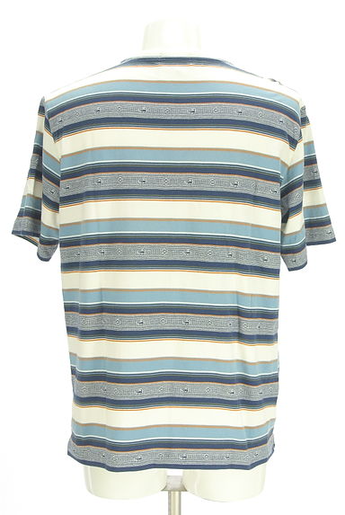 Crocodile（クロコダイル）の古着「ジャガードマルチボーダーTシャツ（Ｔシャツ）」大画像２へ