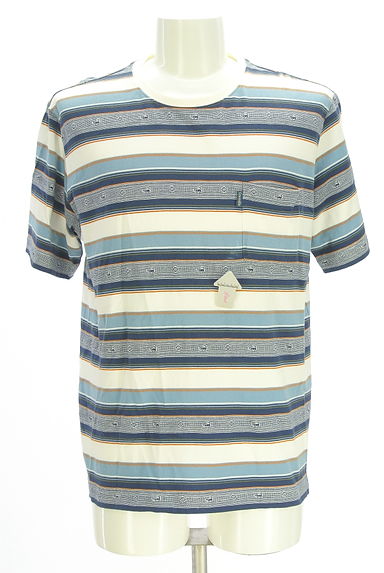 Crocodile（クロコダイル）の古着「ジャガードマルチボーダーTシャツ（Ｔシャツ）」大画像４へ