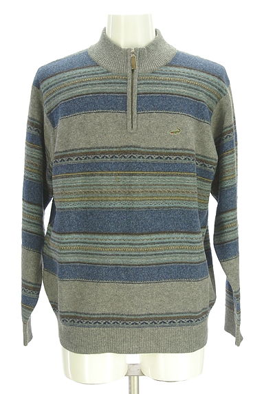 クリックで大画像表示 Crocodile(クロコダイル)の古着「ハーフジップマルチボーダーニット(ニット)」大画像1へ