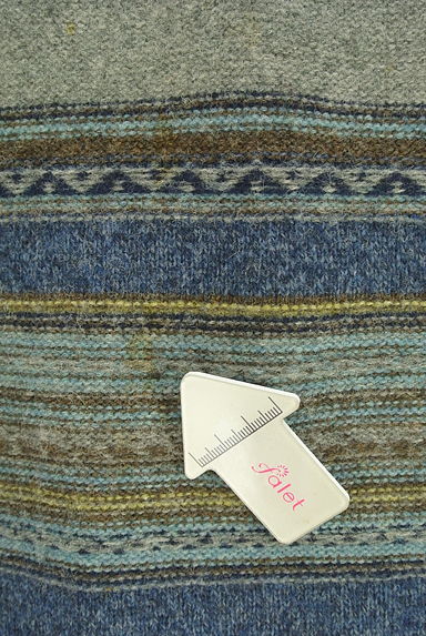 クリックで大画像表示 Crocodile(クロコダイル)の古着「ハーフジップマルチボーダーニット(ニット)」大画像5へ