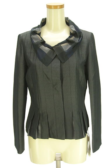 クリックで大画像表示 HIROKO BIS(ヒロコビス)の古着「裾プリーツショートジャケット(ジャケット)」大画像1へ