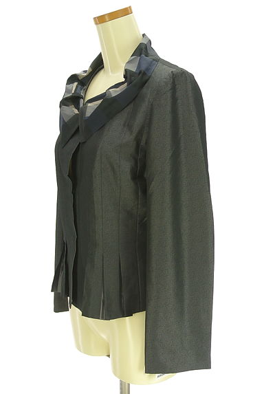 クリックで大画像表示 HIROKO BIS(ヒロコビス)の古着「裾プリーツショートジャケット(ジャケット)」大画像3へ