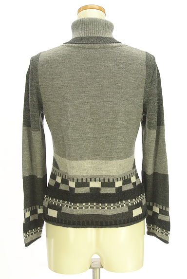 クリックで大画像表示 HIROKO BIS(ヒロコビス)の古着「幾何学模様タートルネックニットトップス(ニット)」大画像2へ