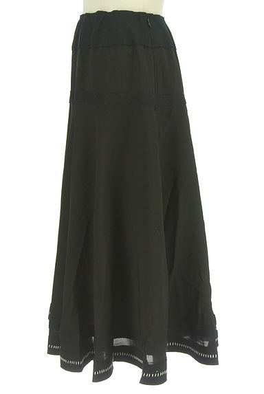 HIROKO BIS（ヒロコビス）の古着「ウール切替膝下シアーフレアスカート（ロングスカート・マキシスカート）」大画像３へ