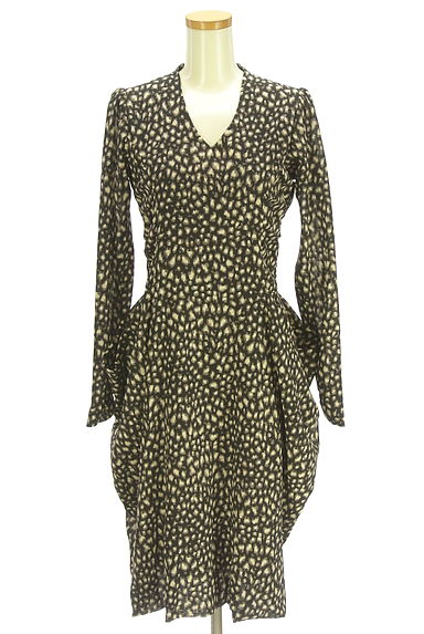 HIROKO KOSHINO（ヒロココシノ）の古着「HIROKO KOSHINO PREMIER レオパード柄膝下ワンピ（ワンピース・チュニック）」大画像１へ