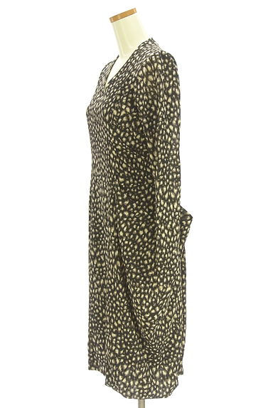 HIROKO KOSHINO（ヒロココシノ）の古着「HIROKO KOSHINO PREMIER レオパード柄膝下ワンピ（ワンピース・チュニック）」大画像３へ