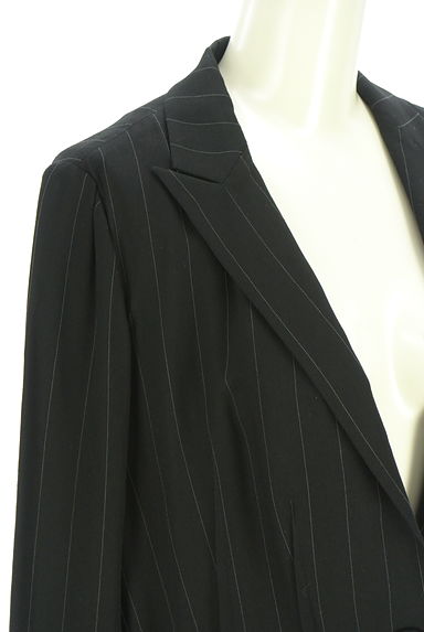 HIROKO KOSHINO（ヒロココシノ）の古着「サイドフリルストライプテーラードジャケット（ジャケット）」大画像５へ