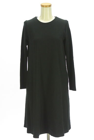 ADAM ET ROPE（アダムエロペ）の古着「ウール混膝丈フレアワンピース（ワンピース・チュニック）」大画像１へ