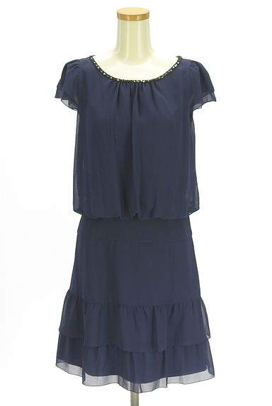 クリックで大画像表示 UNTITLED(アンタイトル)の古着「膝上丈ティアードシフォンワンピース(ワンピース・チュニック)」大画像1へ