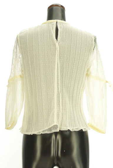 クリックで大画像表示 JILLSTUART(ジルスチュアート)の古着「ドットチュール×花柄レースブラウス(カットソー・プルオーバー)」大画像2へ