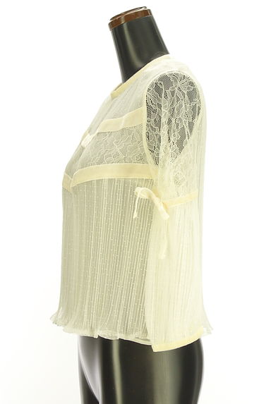 クリックで大画像表示 JILLSTUART(ジルスチュアート)の古着「ドットチュール×花柄レースブラウス(カットソー・プルオーバー)」大画像3へ