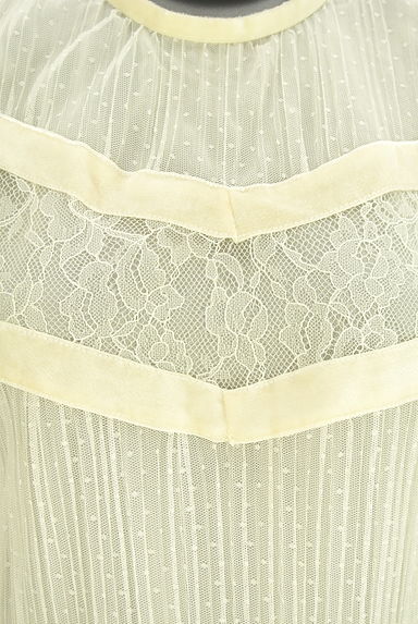 クリックで大画像表示 JILLSTUART(ジルスチュアート)の古着「ドットチュール×花柄レースブラウス(カットソー・プルオーバー)」大画像5へ