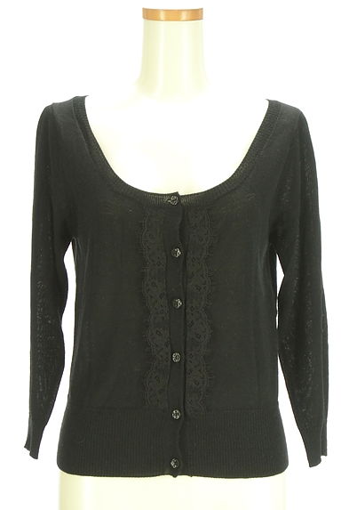 クリックで大画像表示 JILLSTUART(ジルスチュアート)の古着「フロントレースニットカーディガン(カットソー・プルオーバー)」大画像1へ