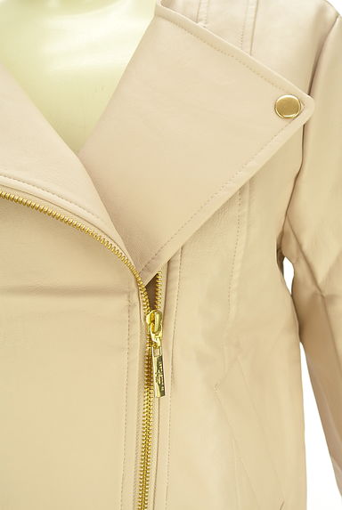 JILL by JILLSTUART（ジルバイジルスチュアート）の古着「エコレザーラインダースジャケット（ブルゾン・スタジャン）」大画像４へ