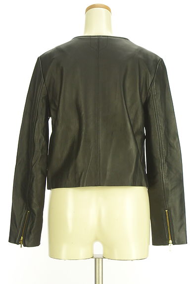 JILL by JILLSTUART（ジルバイジルスチュアート）の古着「ノーカラーライダースジャケット（ブルゾン・スタジャン）」大画像２へ