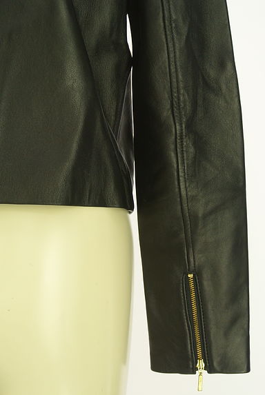 JILL by JILLSTUART（ジルバイジルスチュアート）の古着「ノーカラーライダースジャケット（ブルゾン・スタジャン）」大画像５へ