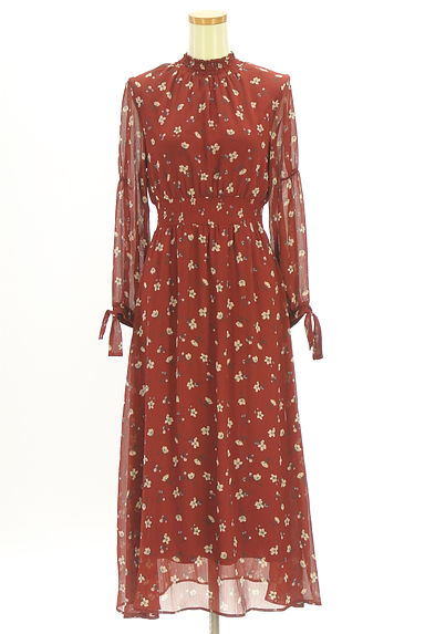 JILL by JILLSTUART（ジルバイジルスチュアート）の古着「花柄シフォンワンピース（ワンピース・チュニック）」大画像１へ