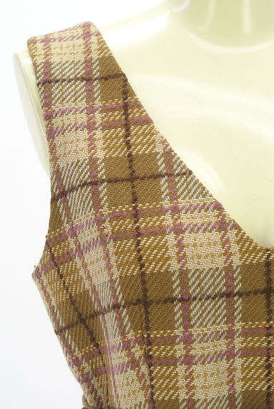 JILL by JILLSTUART（ジルバイジルスチュアート）の古着「チェック柄ウール混ジャンパースカート（キャミワンピース）」大画像４へ