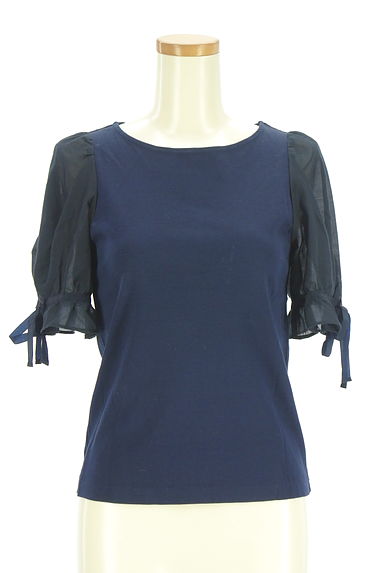 JILL by JILLSTUART（ジルバイジルスチュアート）の古着「パフスリーブ別地切替半そでカットソー（カットソー・プルオーバー）」大画像１へ