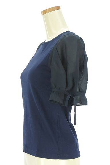 JILL by JILLSTUART（ジルバイジルスチュアート）の古着「パフスリーブ別地切替半そでカットソー（カットソー・プルオーバー）」大画像３へ