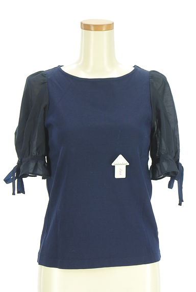 JILL by JILLSTUART（ジルバイジルスチュアート）の古着「パフスリーブ別地切替半そでカットソー（カットソー・プルオーバー）」大画像４へ