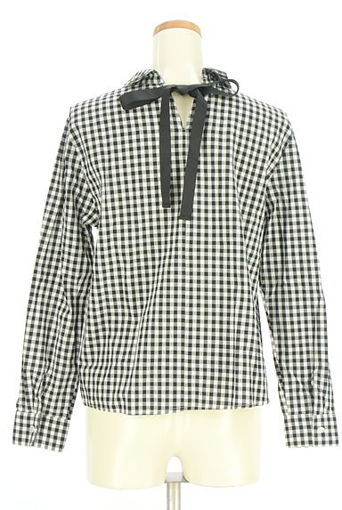 JILL by JILLSTUART（ジルバイジルスチュアート）の古着「リボン付きギンガムチェック柄ブラウス（ブラウス）」大画像２へ