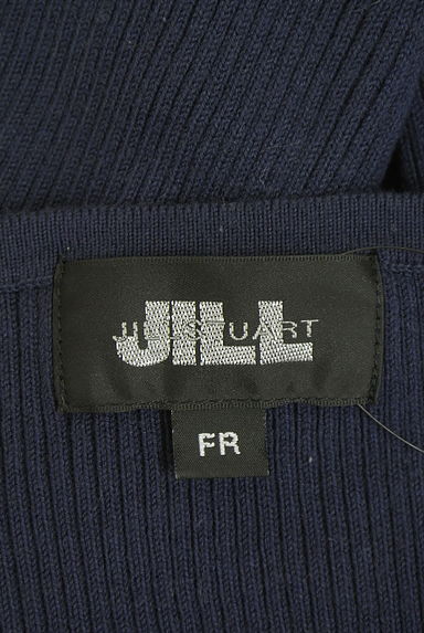 JILL by JILLSTUART（ジルバイジルスチュアート）の古着「袖ストライプ切替Vネックリブニットトップス（ニット）」大画像６へ